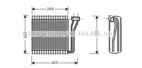 AVA QUALITY COOLING Iztvaikotājs, Gaisa kondicionēšanas sistēma CRV041